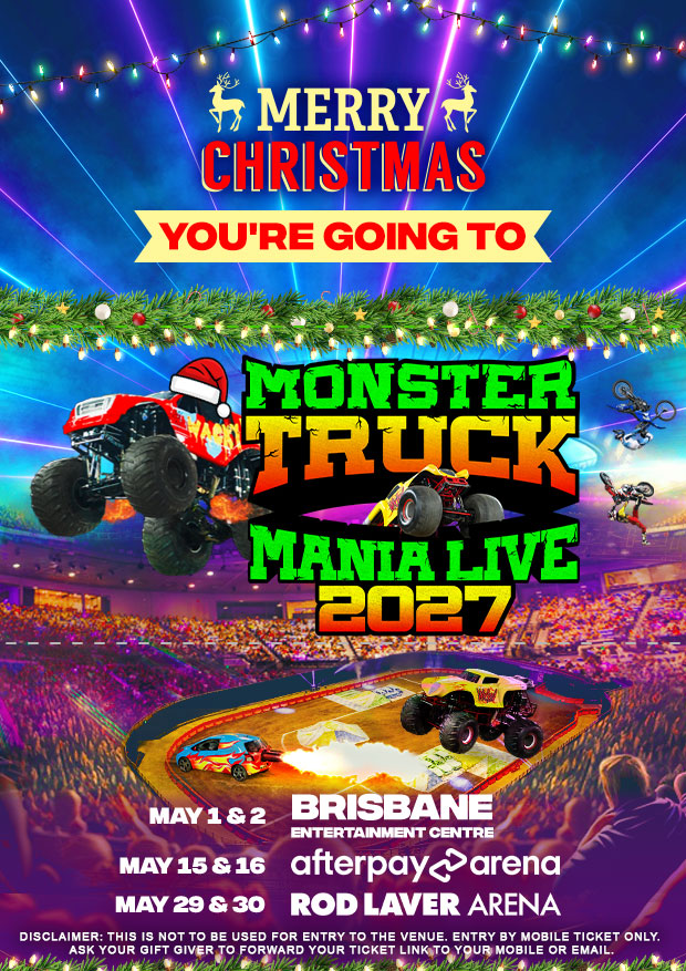 Monster Truck Mania 2027 Xmas Card Sleeve